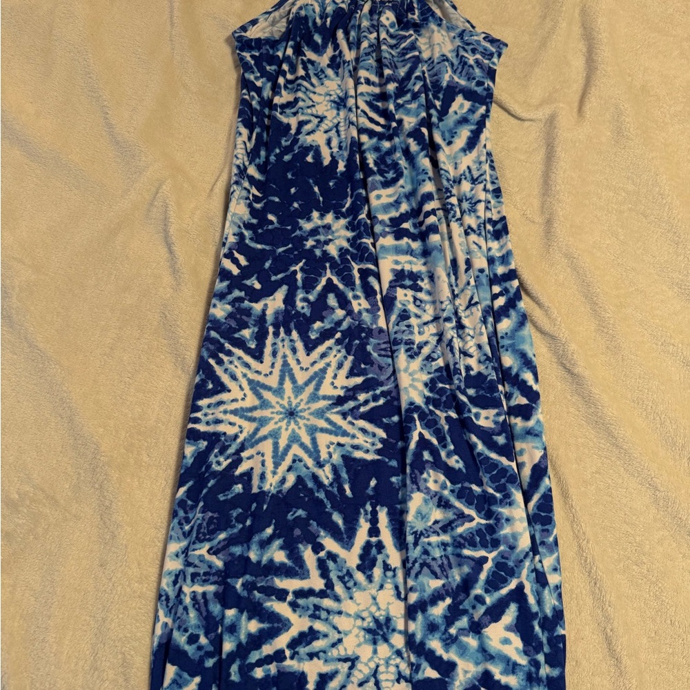 Love Women's Blue and White Maxi Dress